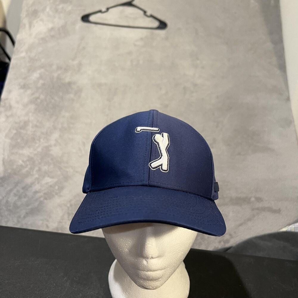 BogeyBros Hat Cap Fitted Mens Small Medium Navy Blue Golf Logo Performance